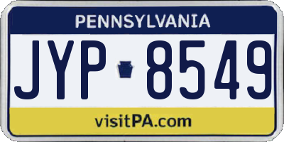 PA license plate JYP8549