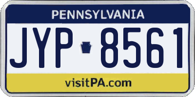 PA license plate JYP8561