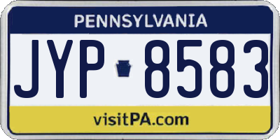 PA license plate JYP8583