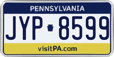 PA license plate JYP8599