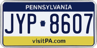 PA license plate JYP8607