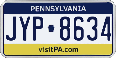 PA license plate JYP8634