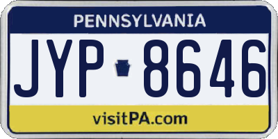 PA license plate JYP8646