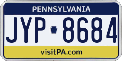 PA license plate JYP8684