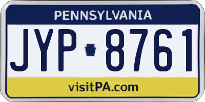 PA license plate JYP8761