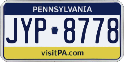 PA license plate JYP8778