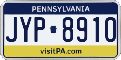 PA license plate JYP8910
