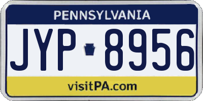 PA license plate JYP8956