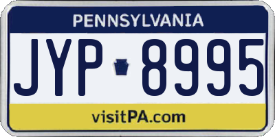 PA license plate JYP8995