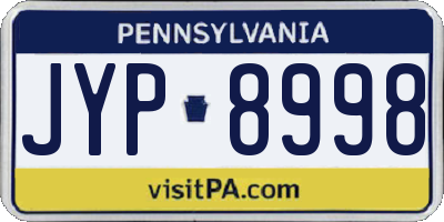 PA license plate JYP8998
