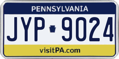 PA license plate JYP9024