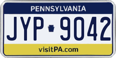 PA license plate JYP9042