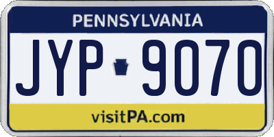 PA license plate JYP9070