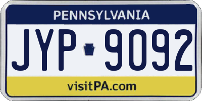 PA license plate JYP9092