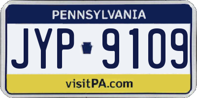 PA license plate JYP9109