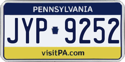 PA license plate JYP9252
