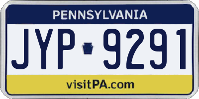 PA license plate JYP9291