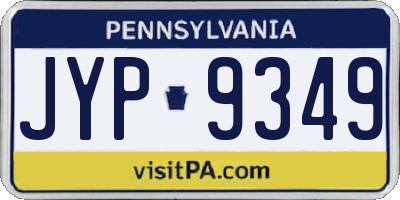 PA license plate JYP9349