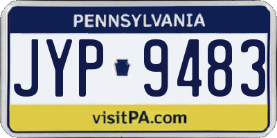 PA license plate JYP9483