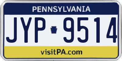 PA license plate JYP9514