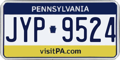 PA license plate JYP9524