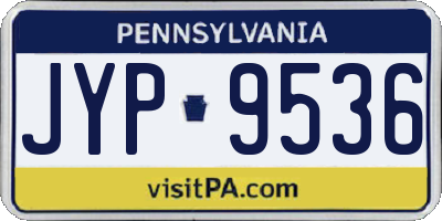 PA license plate JYP9536