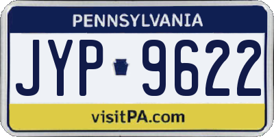 PA license plate JYP9622