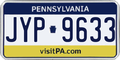 PA license plate JYP9633