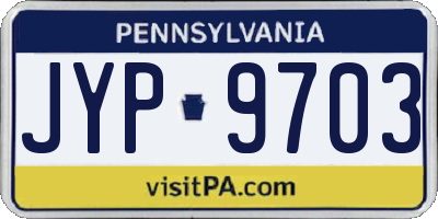 PA license plate JYP9703