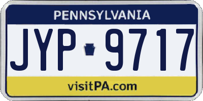 PA license plate JYP9717