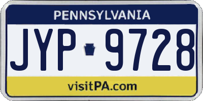 PA license plate JYP9728