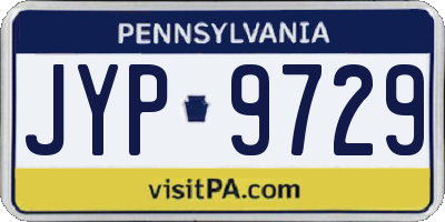 PA license plate JYP9729
