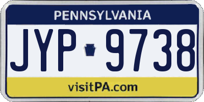 PA license plate JYP9738