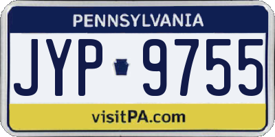 PA license plate JYP9755