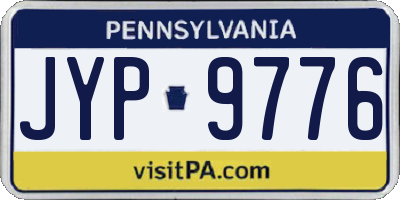 PA license plate JYP9776