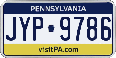 PA license plate JYP9786