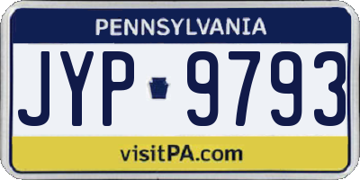 PA license plate JYP9793