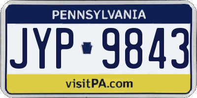 PA license plate JYP9843