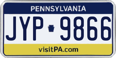 PA license plate JYP9866