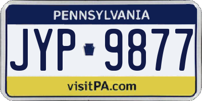 PA license plate JYP9877