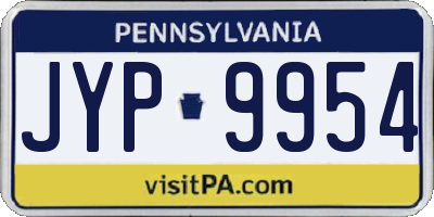 PA license plate JYP9954