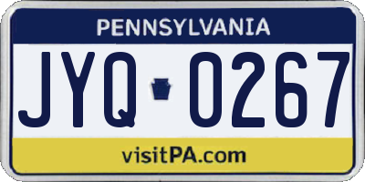 PA license plate JYQ0267
