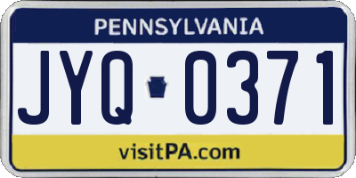 PA license plate JYQ0371
