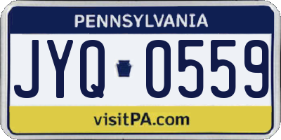 PA license plate JYQ0559