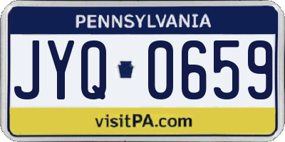 PA license plate JYQ0659