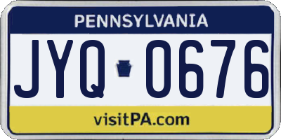 PA license plate JYQ0676