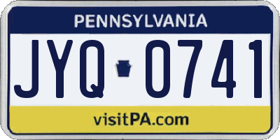 PA license plate JYQ0741