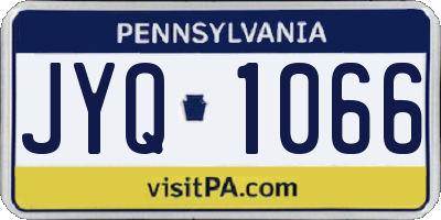 PA license plate JYQ1066