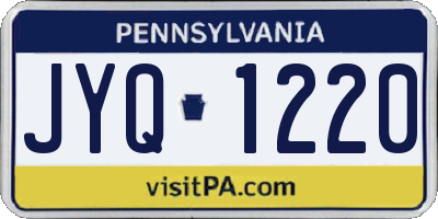 PA license plate JYQ1220