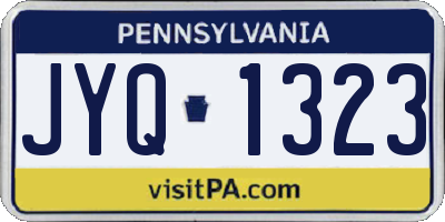 PA license plate JYQ1323